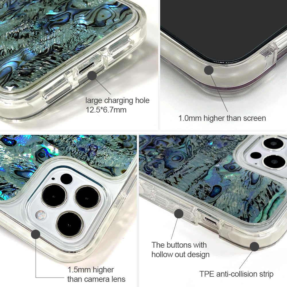 2024 Wholesale Custom Waterproof Carbon Fiber tpu pc tpe abalone shell Mobile Phone Back Covers Case For Iphone 13 12 Pro max