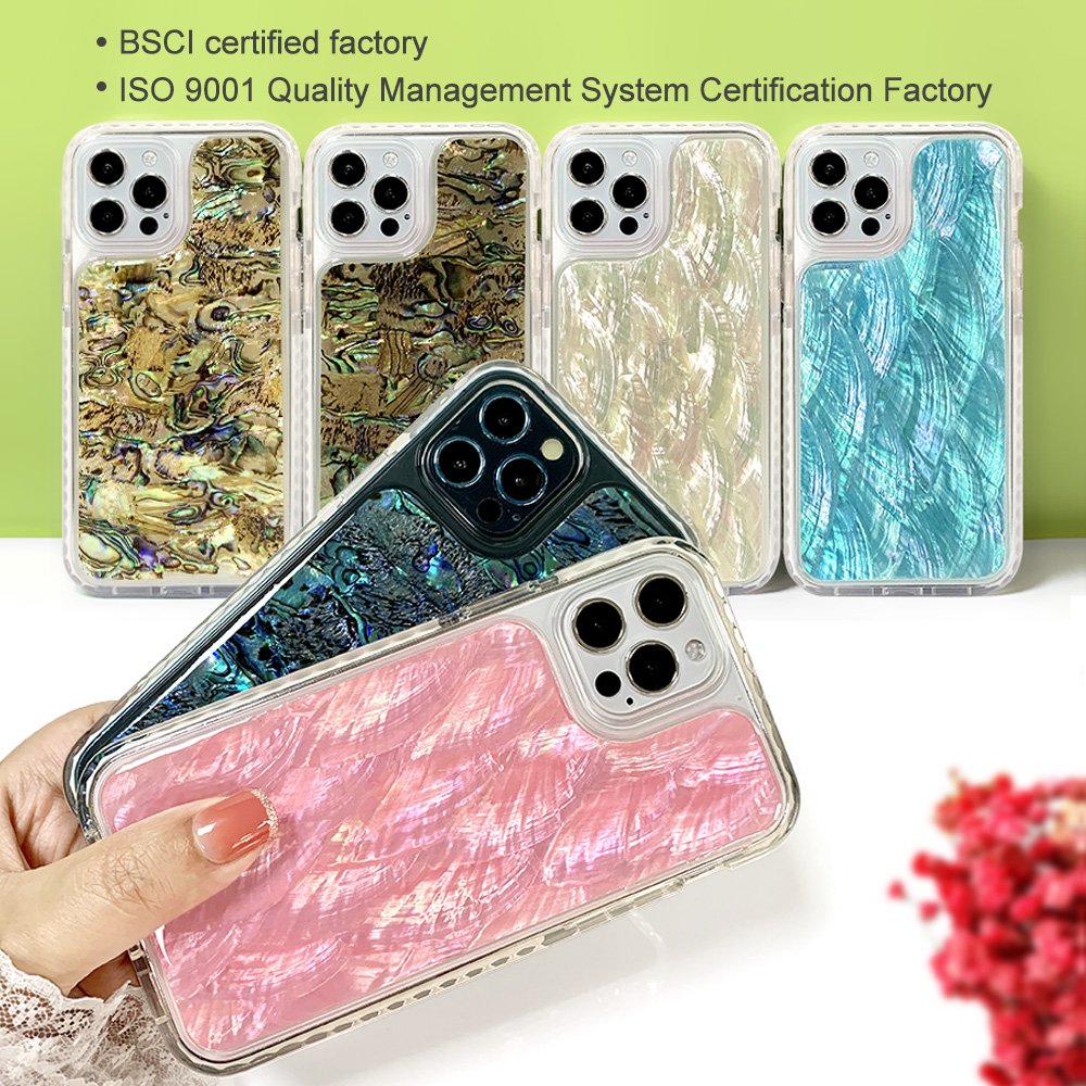 2024 Wholesale Custom Waterproof Carbon Fiber tpu pc tpe abalone shell Mobile Phone Back Covers Case For Iphone 13 12 Pro max