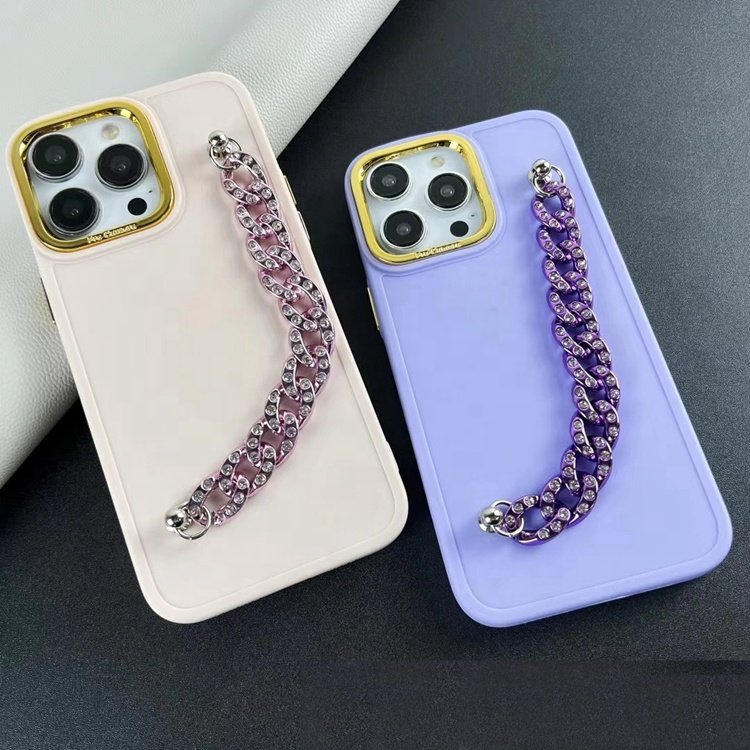 hot selling for redmi note 7 8 9 10 11 high quality pretty girl cross buckle with diamond hand chain wristband mobile phone case