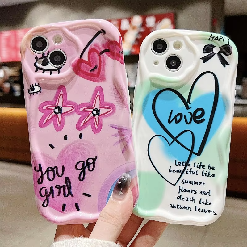 Flower Butterfly love pattern soft shockproof Mobile Phone Case For iphone 16 15 14 13 12 11 Pro Max