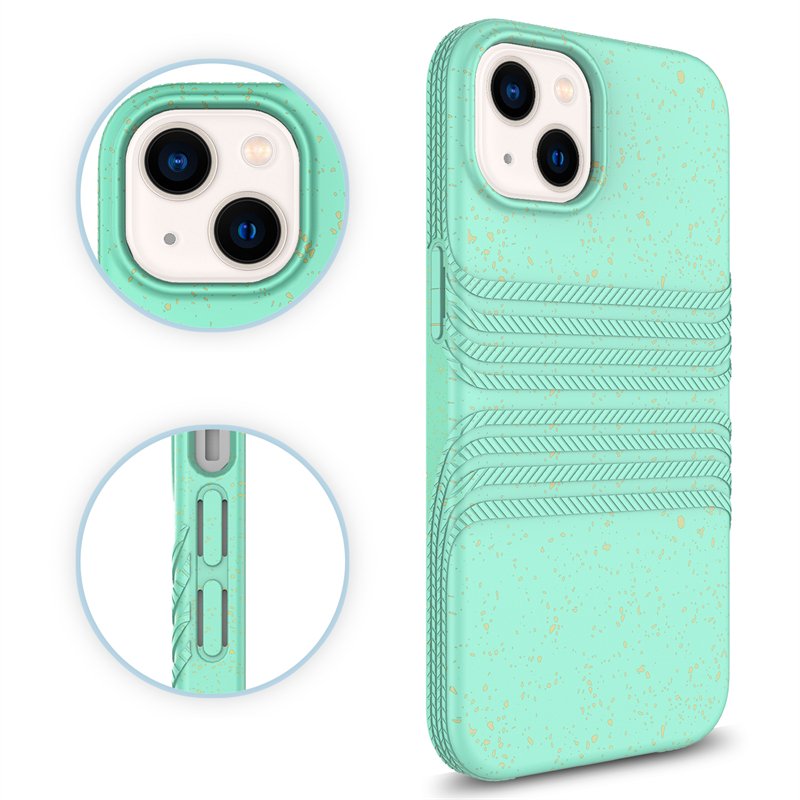 Custom Full Biodegradable Organic Wheat Straw Mobile Phone Case Plastic Free For iPhone 14 13 12 11 XS Pro Max Plus Samsung S22