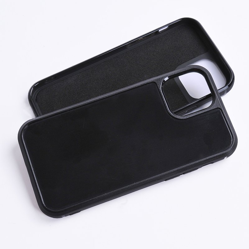 Microfiber Inside and outside double Grooves Case Leather Mobile Cell blank Phone Case for iPhone 15 14 13 12 11 Pro Max xs Plus