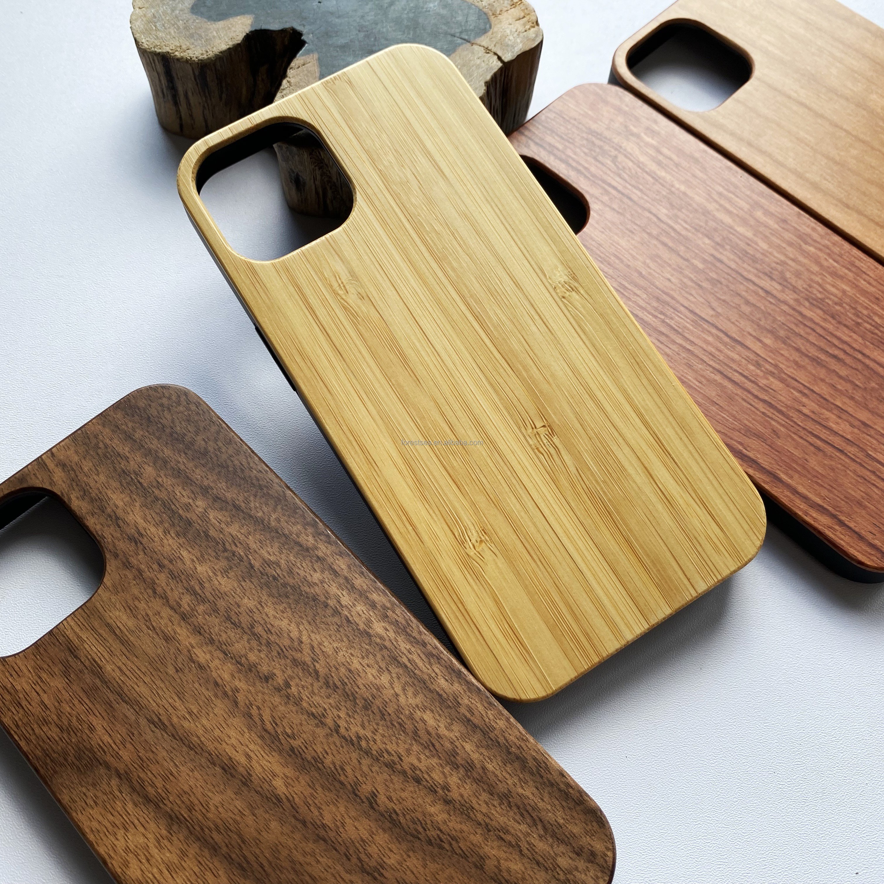 High Quality Natural Wood Case Laser Printing Unique Wooden Mobile Phone Case for iPhone 14 15 Pro Max Wooden Cell Phone Cover