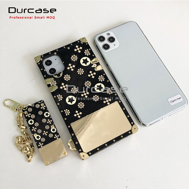 Guangzhou luxury brand rectangle designer mobile phone cases for iphone 16 15 14 13 12 11 pro max box phone bags case