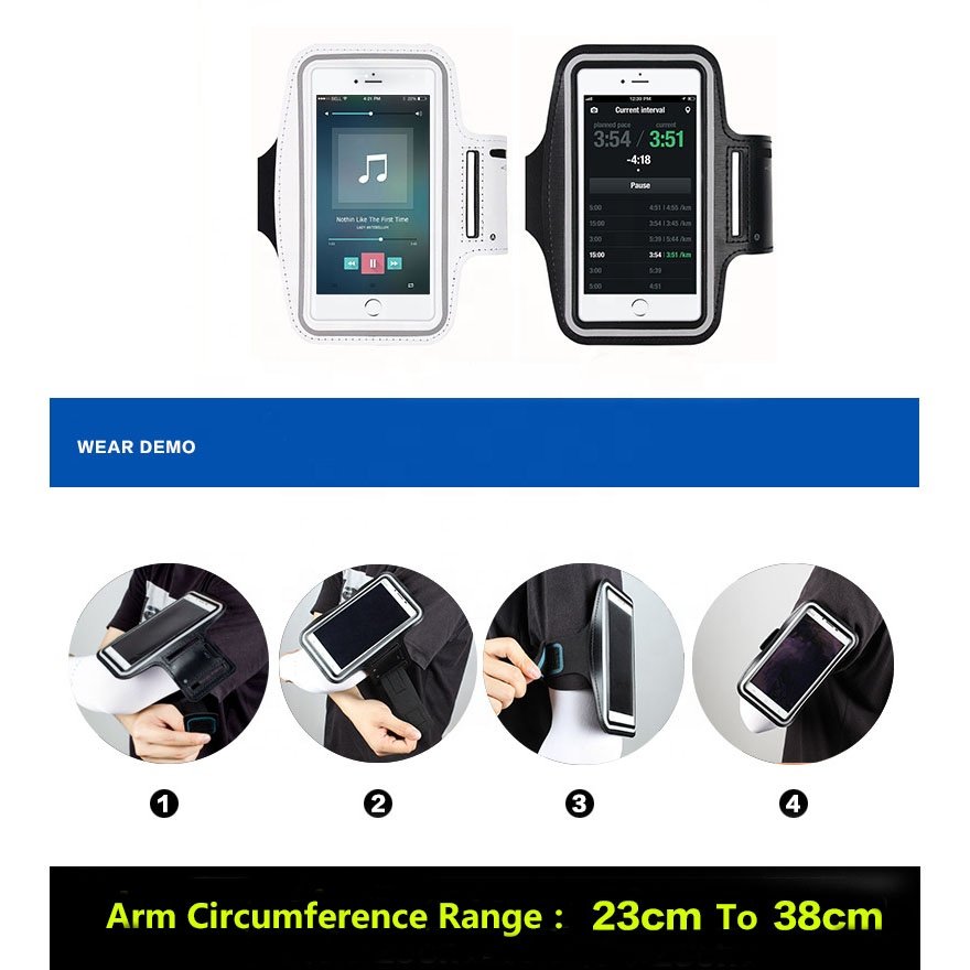 Promotional gift shenzhen PVC 100% waterproof Sport Armband Mobile Phone Case bag Arm band holder for iphone for samsung