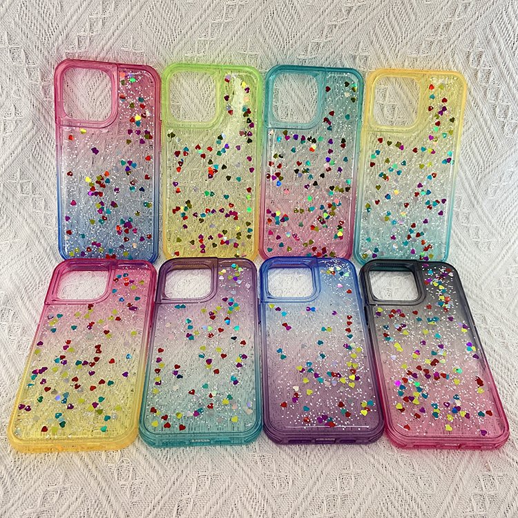 China hot sale girly tough glitter 2.5mm TPU anti slip mobile phone cases for ZTE blade a51 a52 a53 l220 v40