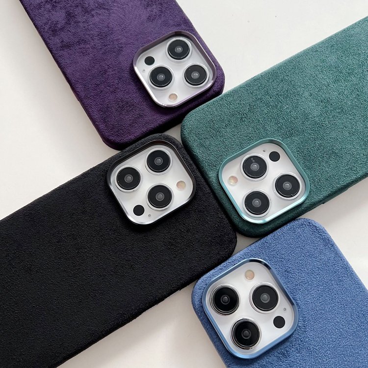 Luxury Business Style Suede Leather Magnetic Phone Case For iPhone 15 14 Pro Max 13 12