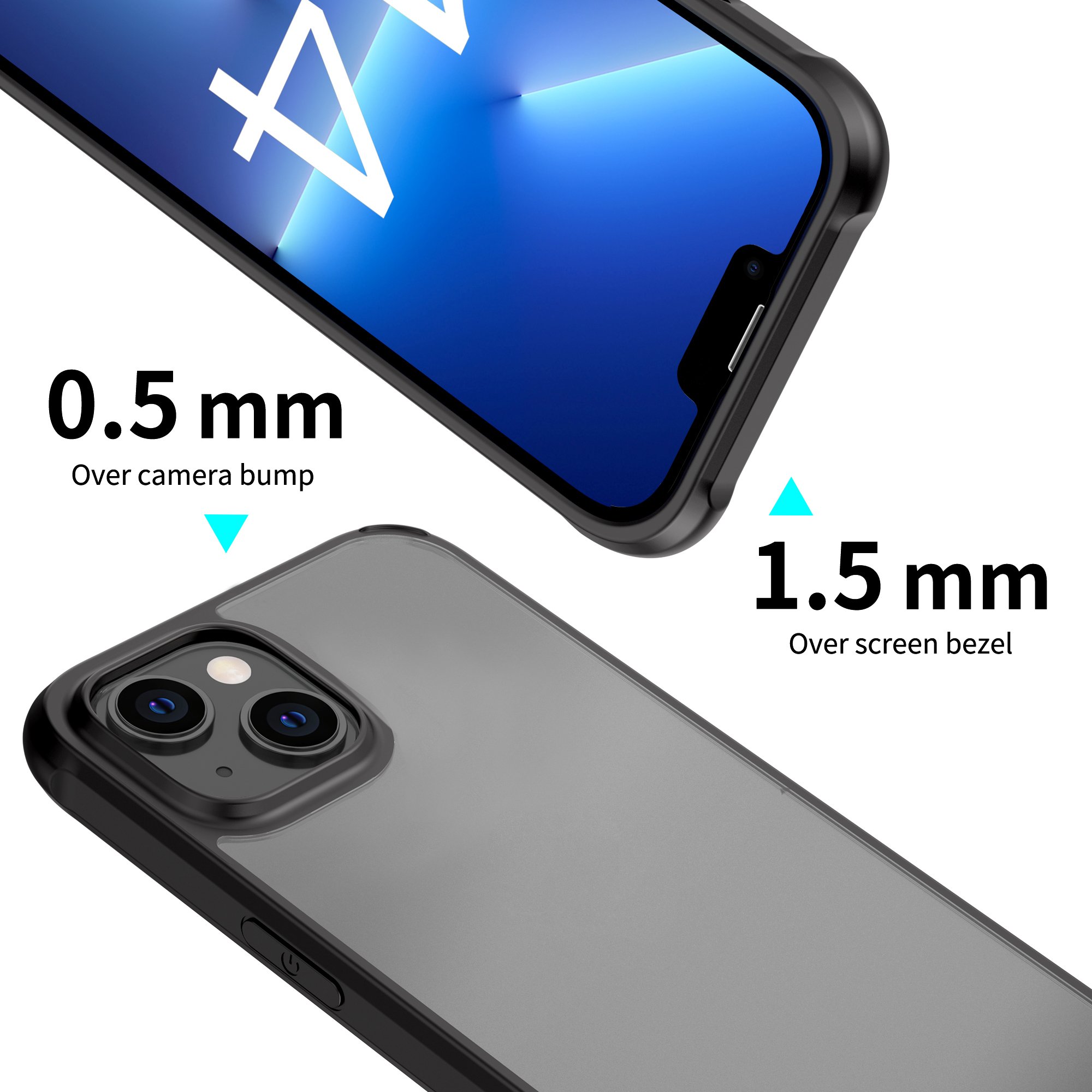 Wholesale Slim Shockproof Crystal Clear Matte Soft Mobile Phone Case Cover For Iphone 15 Pro Max