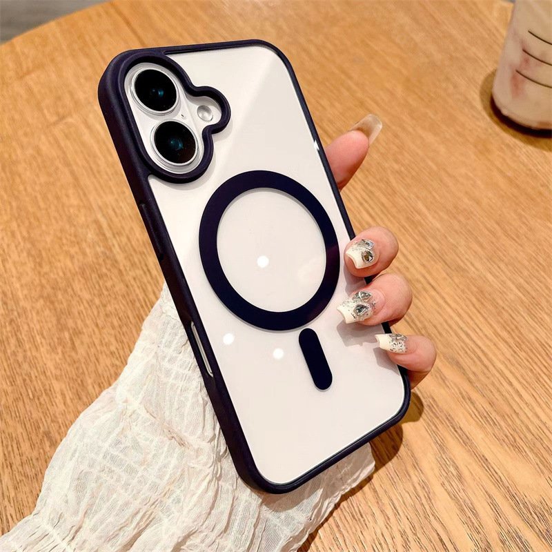OEM Hot Selling Magnetic Transparent Acrylic Wireless Charging Phone Case for iPhone 16 15 14 13 Pro Max