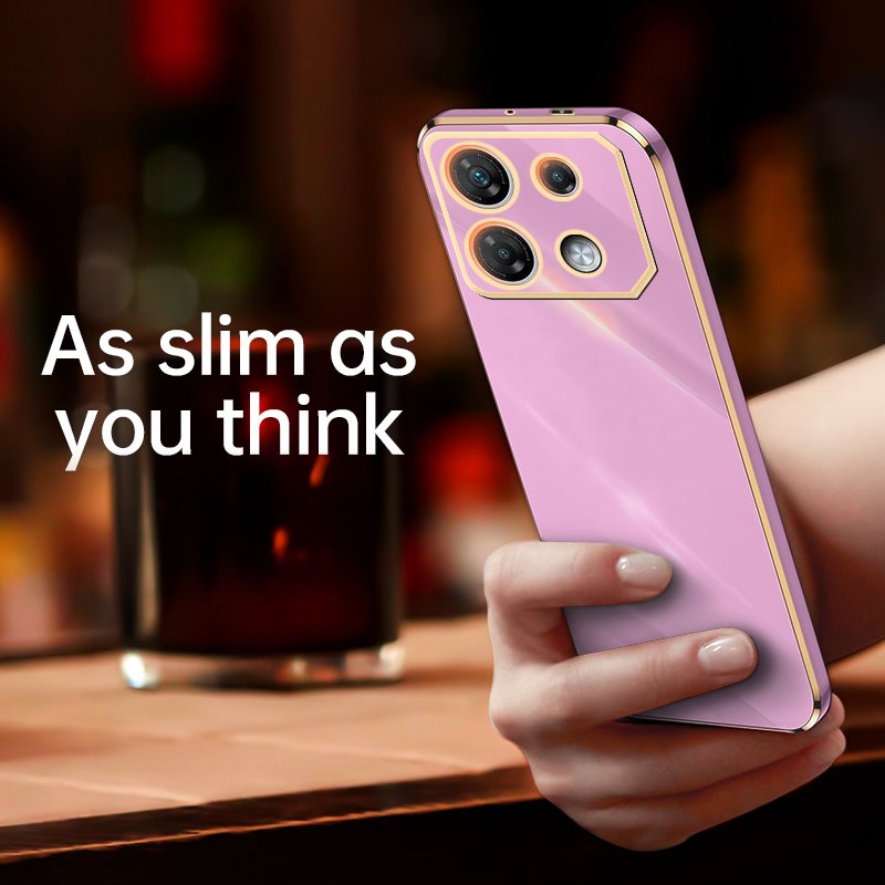 The best-selling mobile phone case is Infinix GT 10 Pro X6739 straight edge 6D electroplating TPU mobile phone protection case