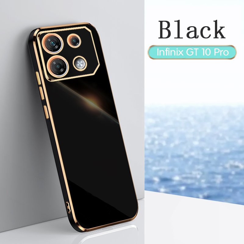 The best-selling mobile phone case is Infinix GT 10 Pro X6739 straight edge 6D electroplating TPU mobile phone protection case