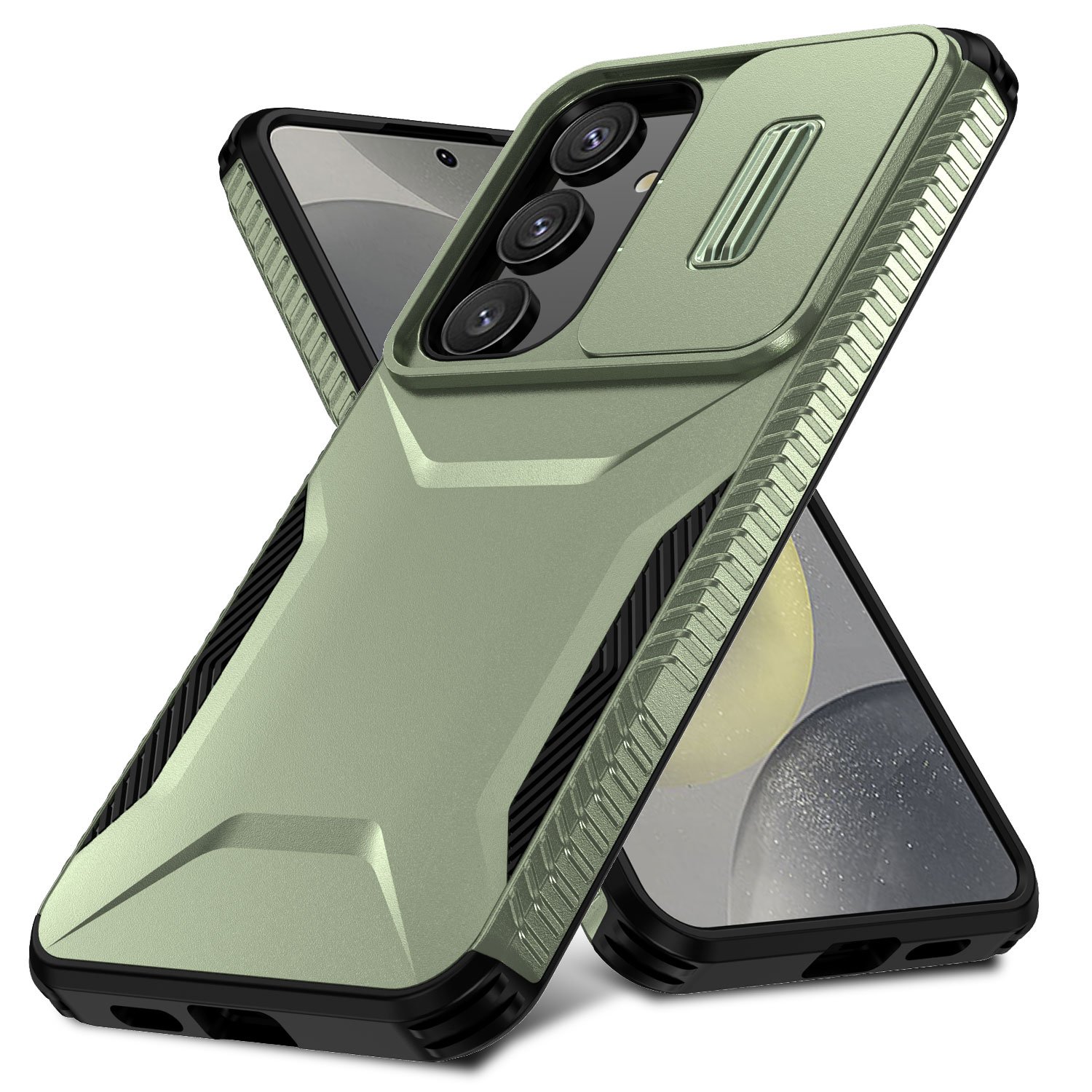 For Samsung Galaxy S24 FE S24 Ultra S23 Plus S24FE Phone Case with Slide Camera Protective Cover push window Hard Cases