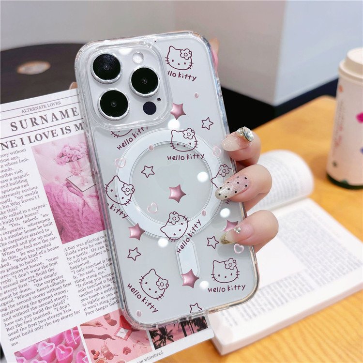 Magnetic Shockproof Clear PC Phone Case Bulk Wholesale Sublimation Wireless Charging Mobile Cover
