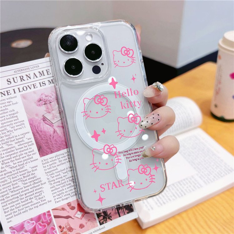 Magnetic Shockproof Clear PC Phone Case Bulk Wholesale Sublimation Wireless Charging Mobile Cover