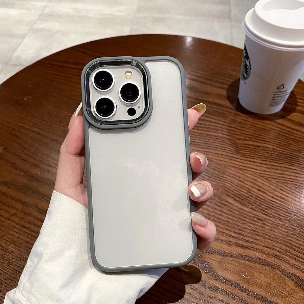 Clear Back Color Border PC Phone Case ShockProof Transparent for iPhone 15 Cases Shock Absorber Color Contrast Phone Case