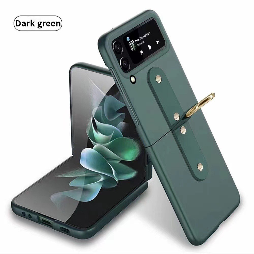 Folding Luxury travel in style PC shockproof graded protection PU leather mobile phone case For Samsung Galaxy Z Flip 4 6