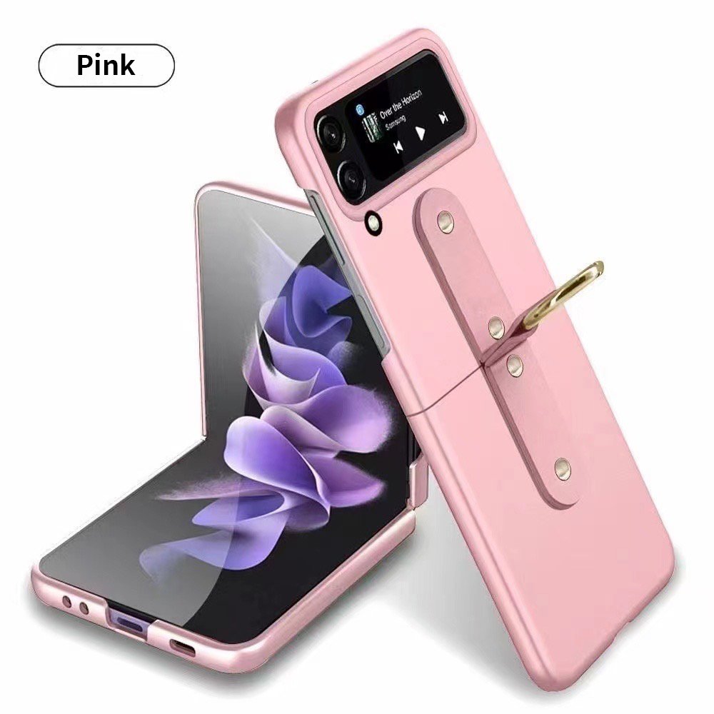 Folding Luxury travel in style PC shockproof graded protection PU leather mobile phone case For Samsung Galaxy Z Flip 4 6