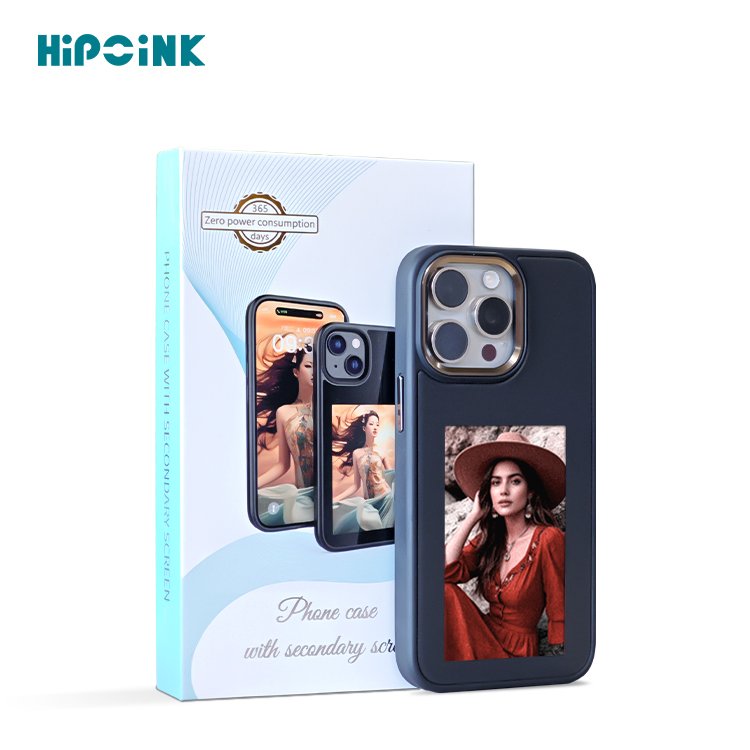 NFC Phone Case Wholesale LED Smart E ink Screen Phone Cases PC Cover For iPhone NFC 12 13 14 15 Pro Max DIY phone display case