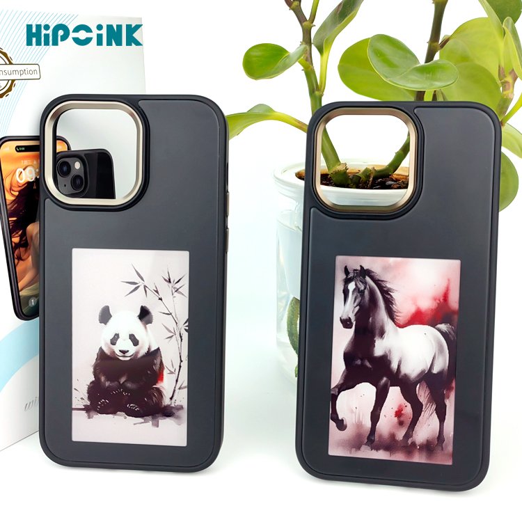 NFC Phone Case Wholesale LED Smart E ink Screen Phone Cases PC Cover For iPhone NFC 12 13 14 15 Pro Max DIY phone display case