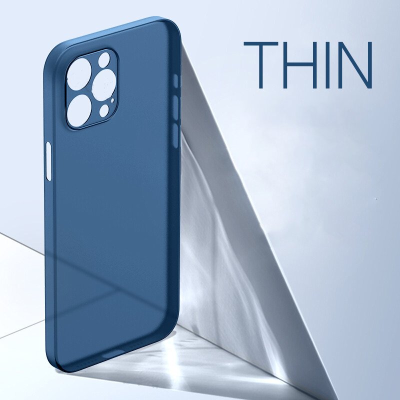 Ultra Thin PP Mobile Phone Case for iPhone 13 14 15 Frosted Back Cover Thin Matte PP Lens Cover Case for iPhone 16 PP Slim Case