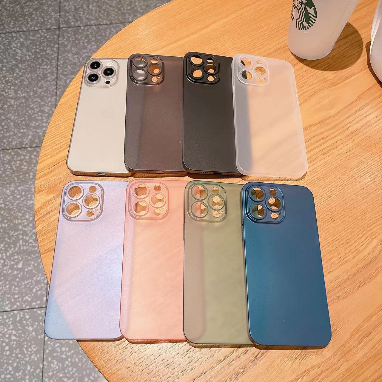 Ultra Thin PP Mobile Phone Case for iPhone 13 14 15 Frosted Back Cover Thin Matte PP Lens Cover Case for iPhone 16 PP Slim Case