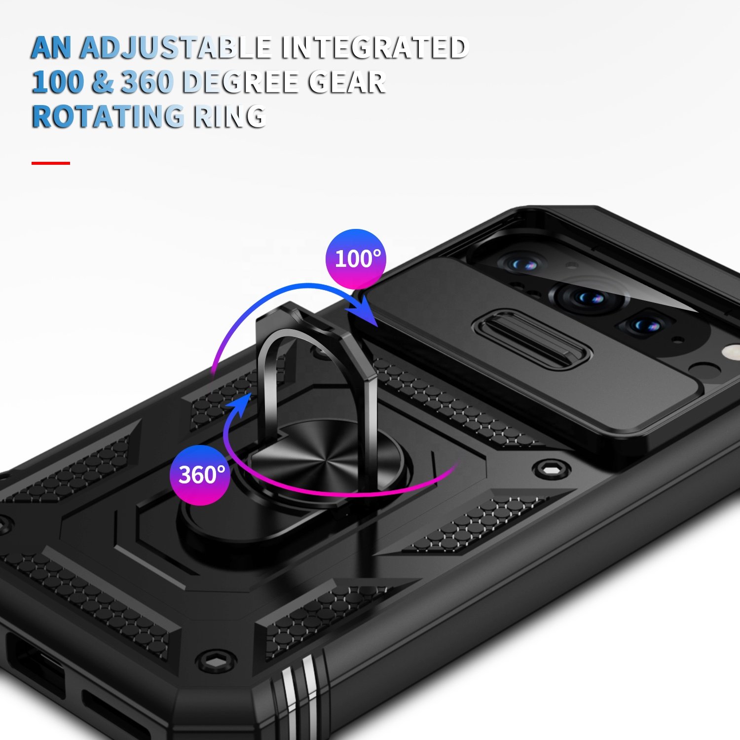 Mobile Phone Cases For Google Pixel 6 7a 8a 9 Pro 5g Smartphone Case With Kickstand Slide Camera Protection Phone Accessories