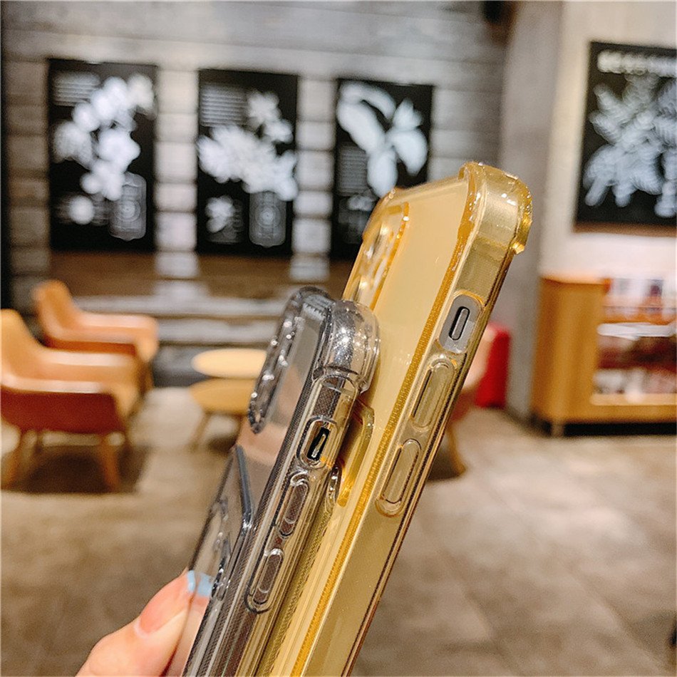Transparent Card Bag Phone Case For iPhone 16 15 14 13 11 12 Pro Max XR 7 8 Plus Shockproof Soft Bumper Clear Back Fitted Cove