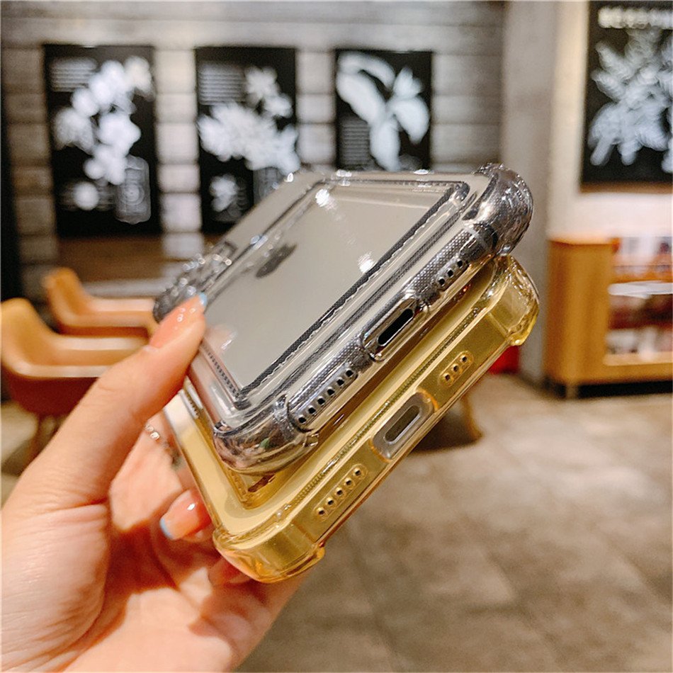 Transparent Card Bag Phone Case For iPhone 16 15 14 13 11 12 Pro Max XR 7 8 Plus Shockproof Soft Bumper Clear Back Fitted Cove