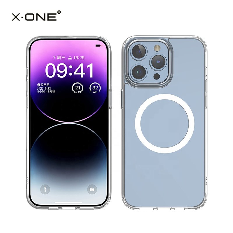Hot Sell Phone Charger Case Transparent Magnetic Protection Phone Case For iPhone 12 13 14 15 Pro Max