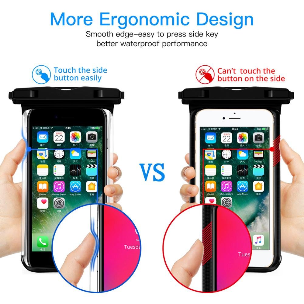 Wholesale Factory Universal Colorful Water Proof mobile phone Pouch Custom PVC TPU Waterproof Phone Case Bag For Sea Cash Card