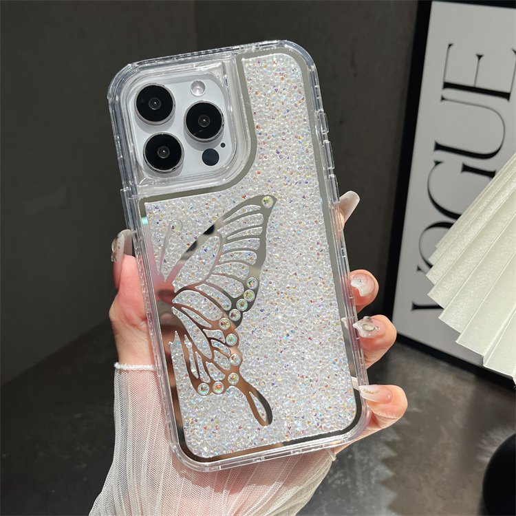 2024 new creative hot selling butterfly diamond mobile phone case for iPhone 16 15 15 pro max 14 14 plus 13 13 pro 12 11