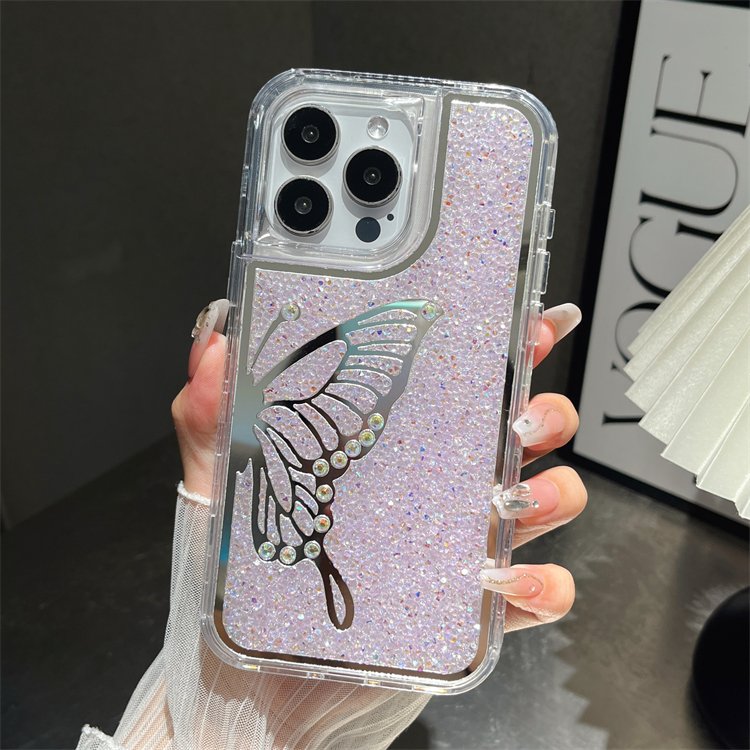 2024 new creative hot selling butterfly diamond mobile phone case for iPhone 16 15 15 pro max 14 14 plus 13 13 pro 12 11