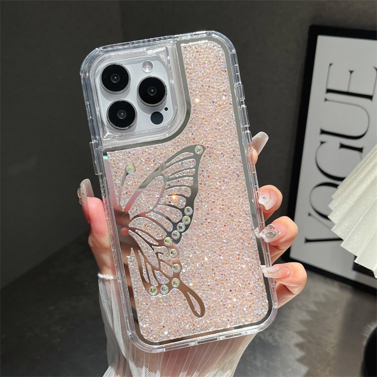 2024 new creative hot selling butterfly diamond mobile phone case for iPhone 16 15 15 pro max 14 14 plus 13 13 pro 12 11