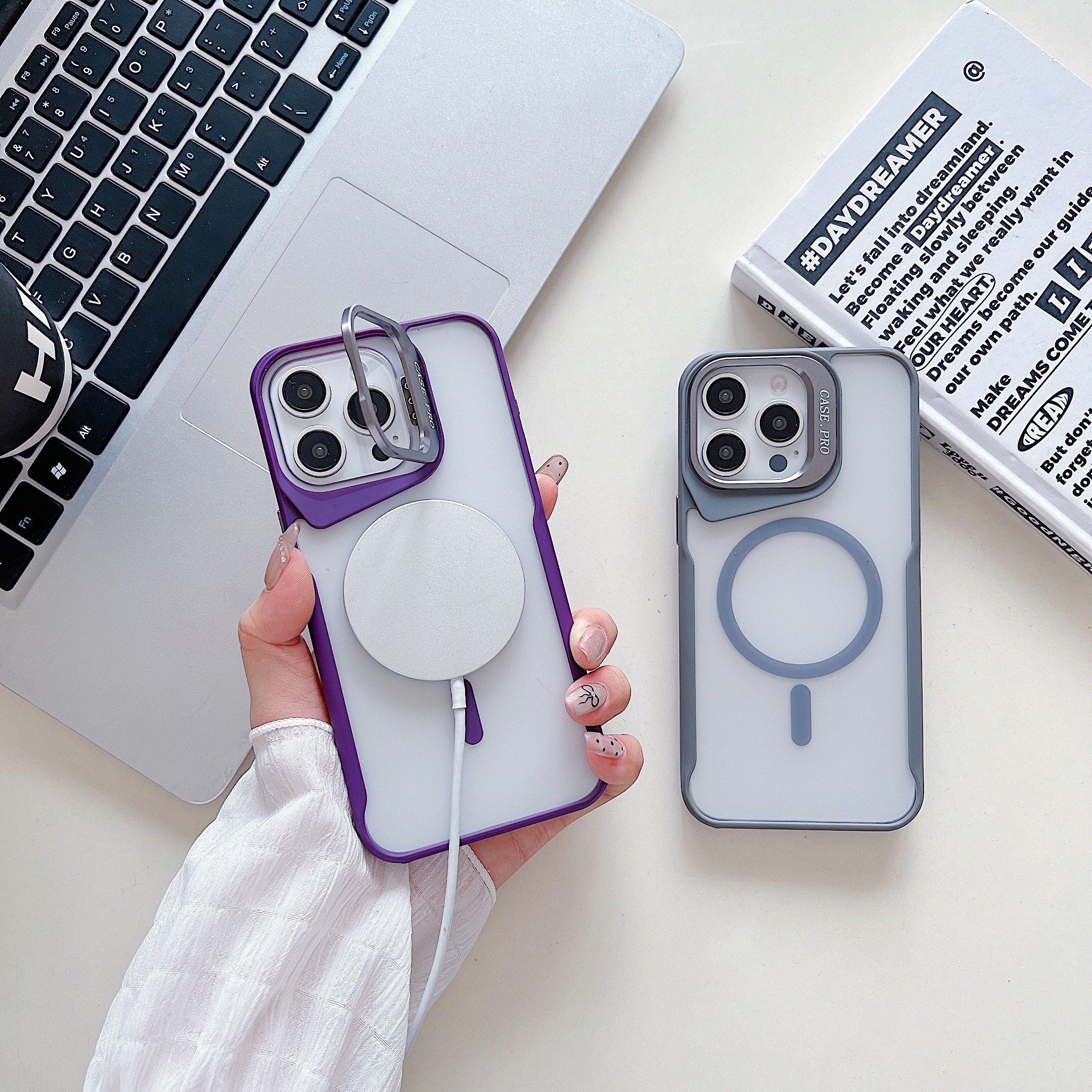 High Quality Hybrid PC Hard Matte Transparent Case for iPhone 14 13 15 Pro Max Strong Magnetic Mobile Phone Case Design