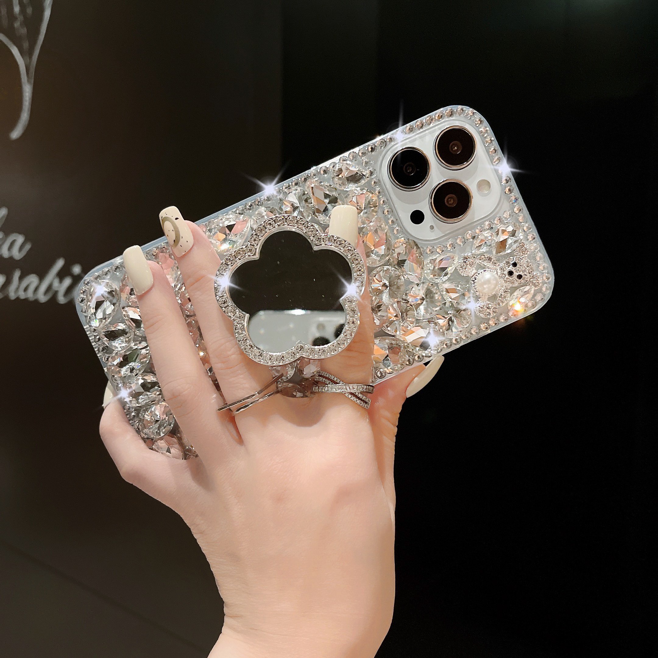 glitter bling shiny mirror fashion luxury manufacture kickstand diamond phone cover case for iphone 16 15 14 13 12 11 xrsmax 678