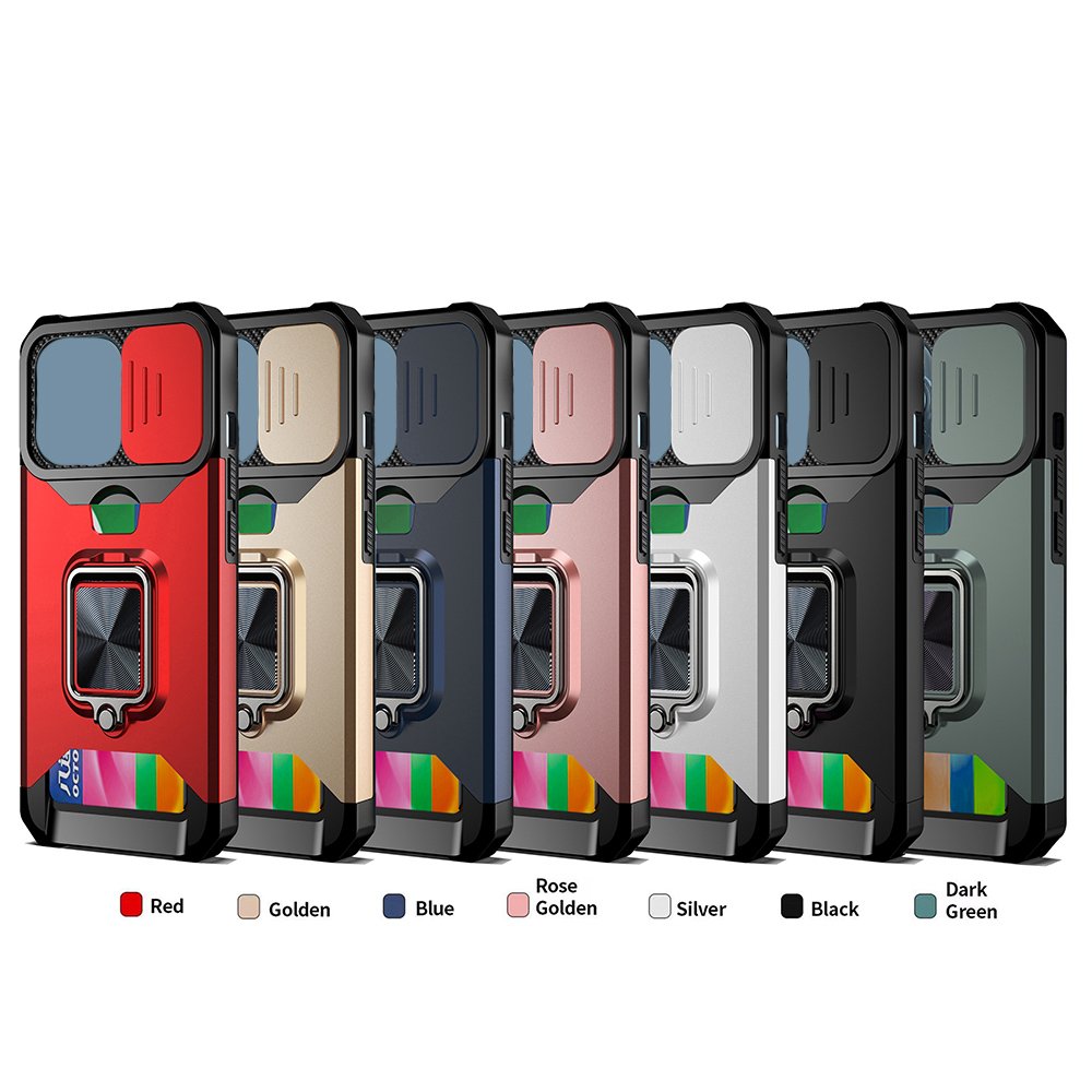 GSCASE Heavy duty 360 Rotating Stand Phone Case with lens push window For iPhone 16 15 Pro Max For Samsung S25 S24 Ultra A16