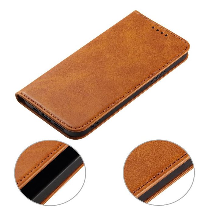 2024 New Arrival Leather Phone Case For iPhone 14 Magnetic Wallet Phone Case For Samsung Galaxy A11 PU Flip Case For A71