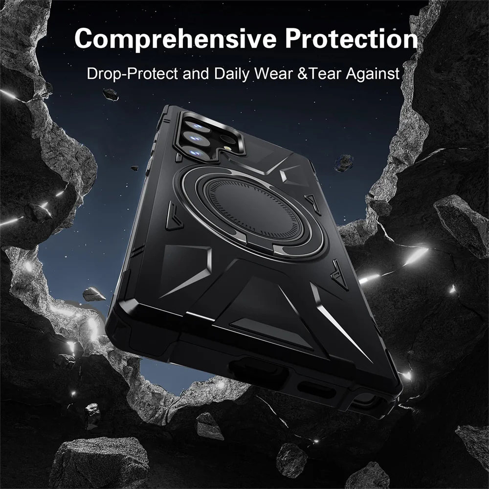 Built in Kickstand Full Coverage Protective Phone Case For Samsung Galaxy S24 S23 S22 Ultra Plus