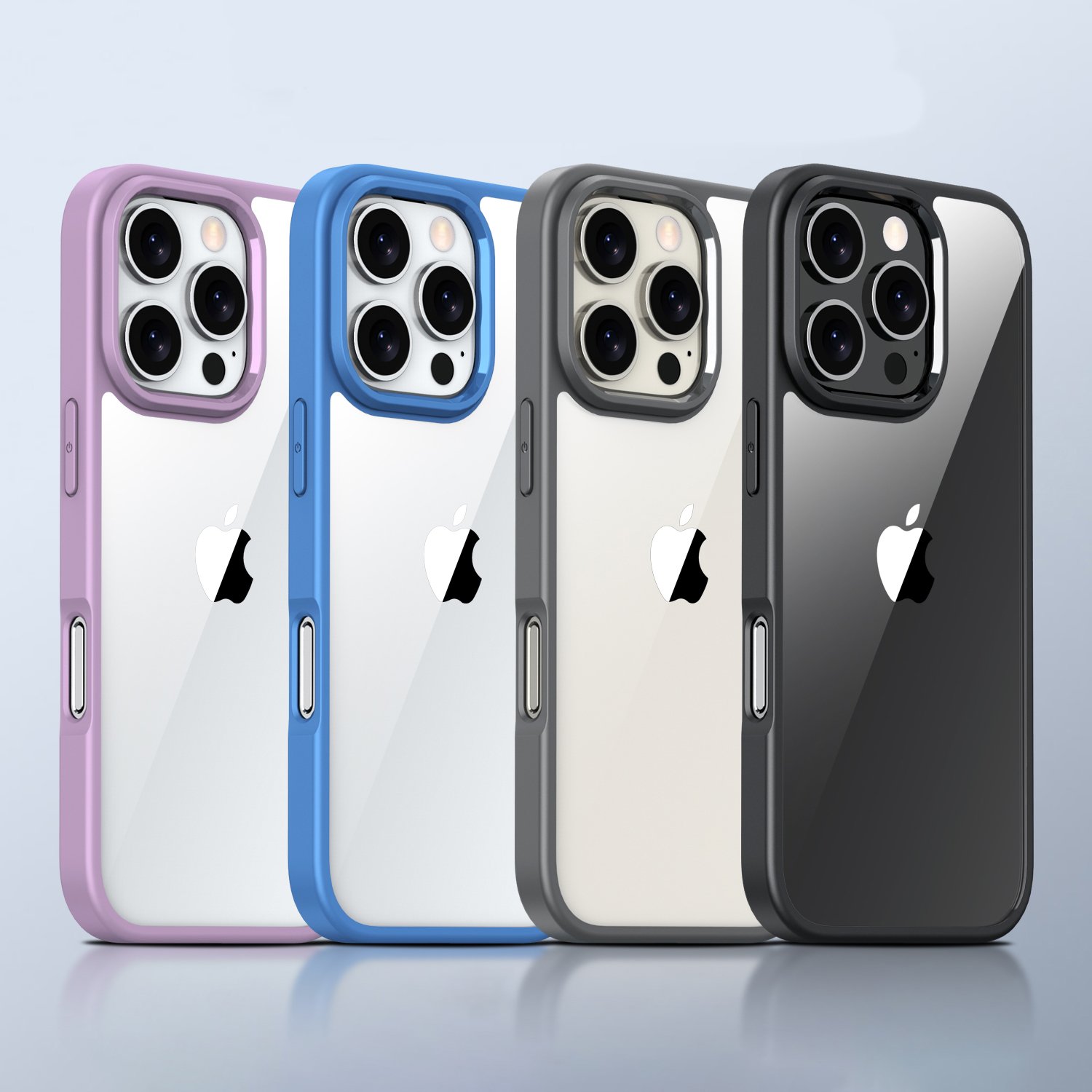 New Case For iPhone 16 Anti-Scratch Hard PC Back Cover Hybrid Soft TPU Bumper Clear Mobile Phone Case For iPhone 16 Pro Max Plus