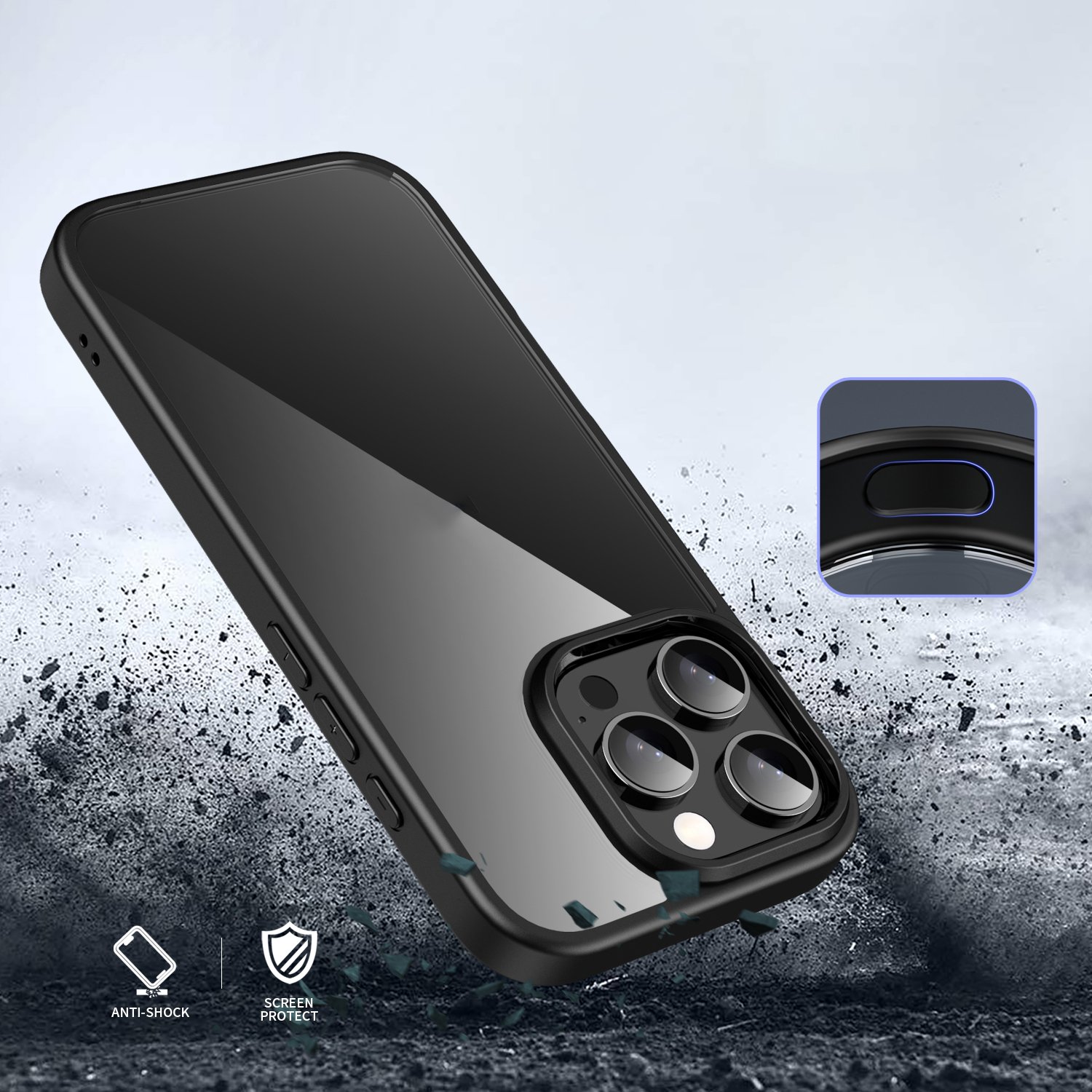 New Case For iPhone 16 Anti-Scratch Hard PC Back Cover Hybrid Soft TPU Bumper Clear Mobile Phone Case For iPhone 16 Pro Max Plus