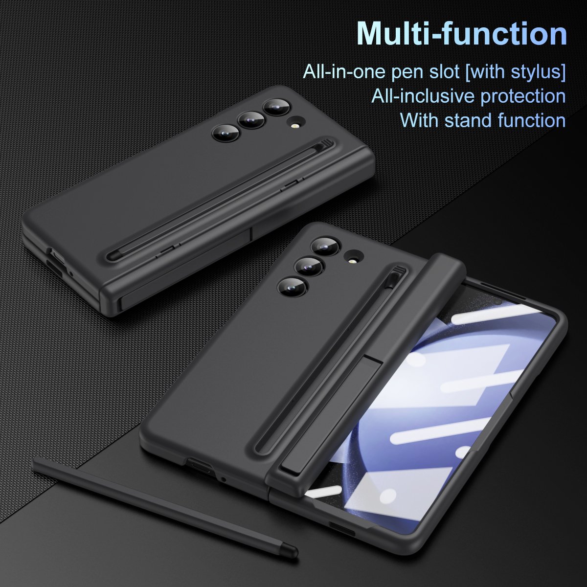 Phone case for samsung fold 5 4 shockproof Leather protect full cover case hard pc phone case for samsung z fold 3 4 5