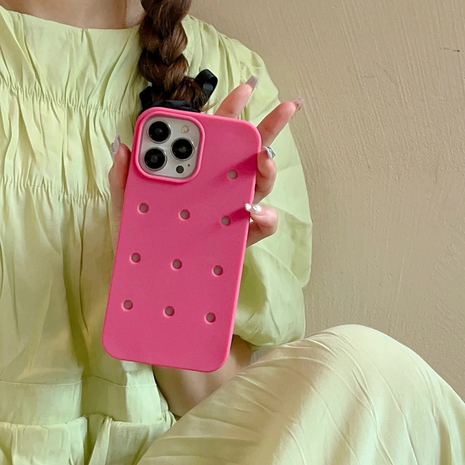 Phone Case Back Cover Holes Silicon Soft Tpu 2023 New Candy Color for Iphone 14 Pro Max 15 13 12 11 15 Pro Max Shockproof Luxury 16