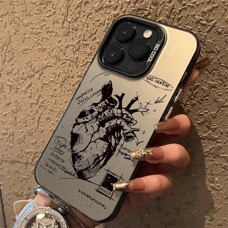 Creative Cardiovascular Model Heart Medical Phone Case For IPhone 15 Pro Max 11 12 13 14 15 Pro XS XR 7 8 Plus Anti-drop Cover