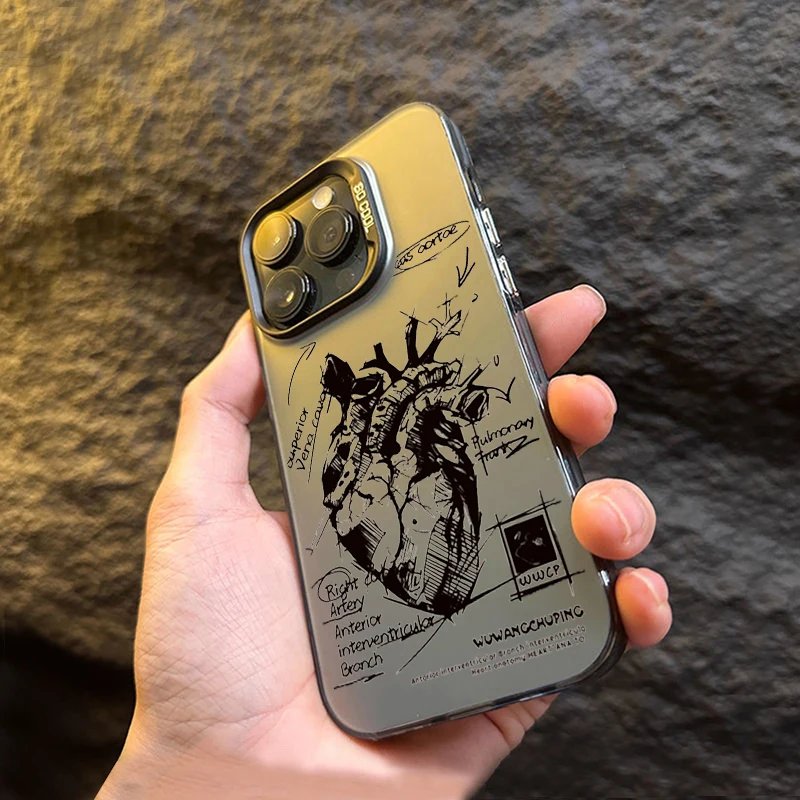 Creative Cardiovascular Model Heart Medical Phone Case For IPhone 15 Pro Max 11 12 13 14 15 Pro XS XR 7 8 Plus Anti-drop Cover