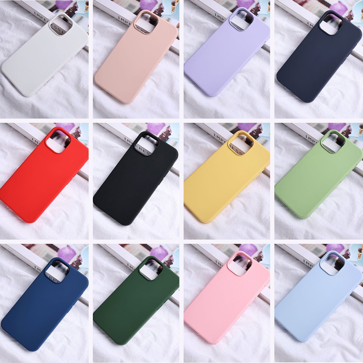 2024 New Factory Wholesale Liquid Silicone Mobile Phone Case Compatible with iPhone 15/15 Pro Max iPhone 14/14 Pro iPhone13