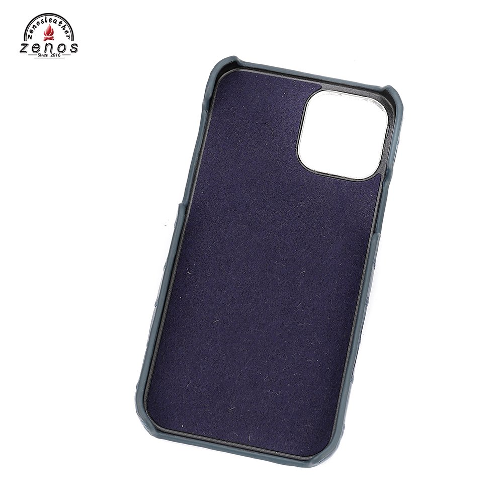 Zenos Latest Cowhide Leather Crocodile Pattern Mobile Phone Cover Wholesale Price Phone Case With Strap For Iphone 12 series