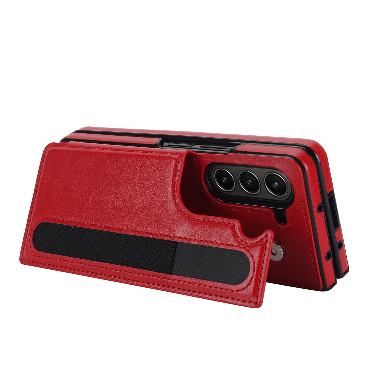Full Coverage Foldable Screen PU Leather Shockproof Protective Case For Samsung Galaxy Z Fold 3 Mobile Phone Case with Pen Slot