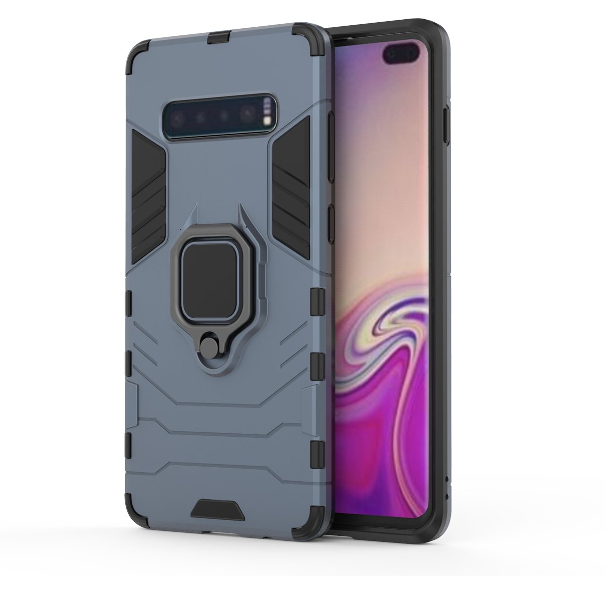Aromr Cover For Samsung Galaxy S10 5G S10e S10 Lite Cases iron Man with Car Magnetic Ring Holder phone Case