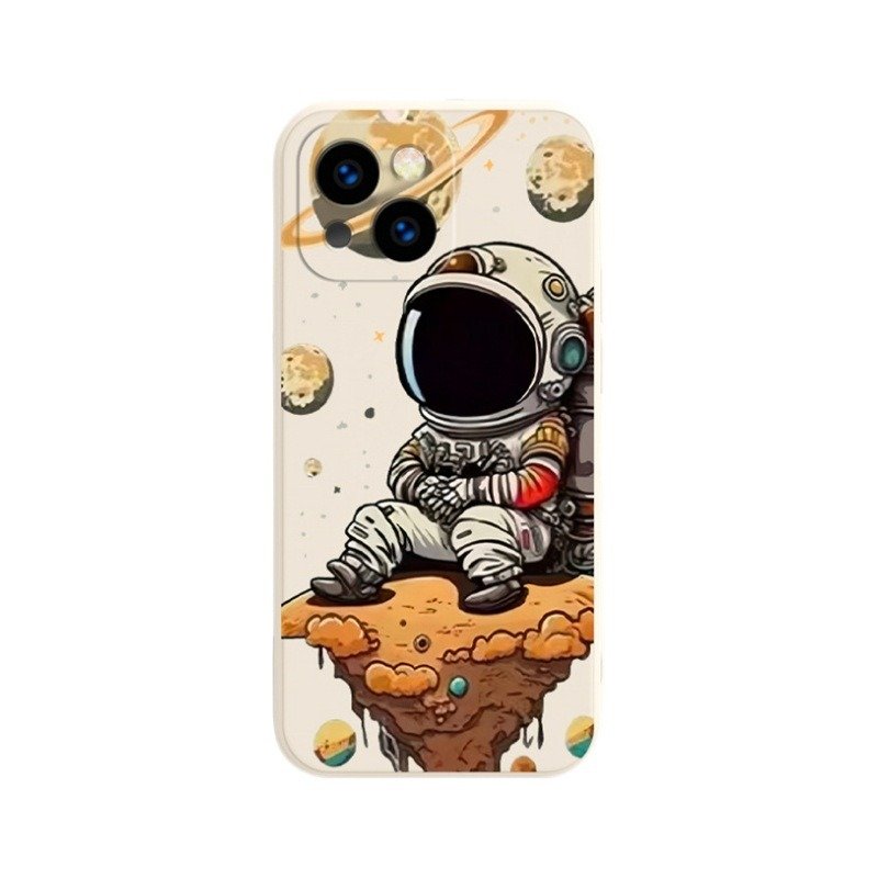 Trendy astronaut cover for iphone14promax case 13 15 mobile phone case soft shell anti-fall X cases niche