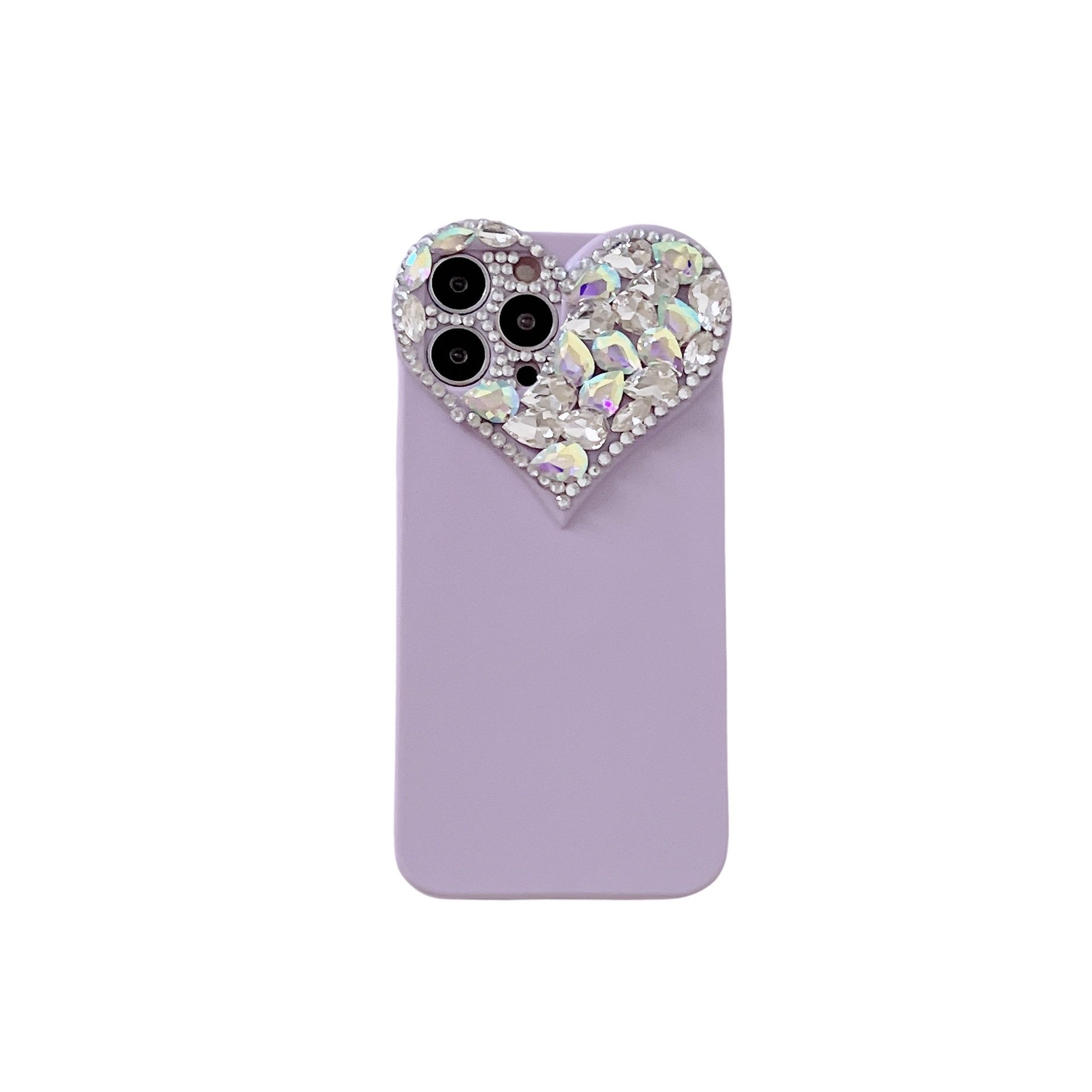 Women Luxury Diamond Mobile Phone Case Bling Heart Girls Cellphone Protect Back Cover Case For iPhone